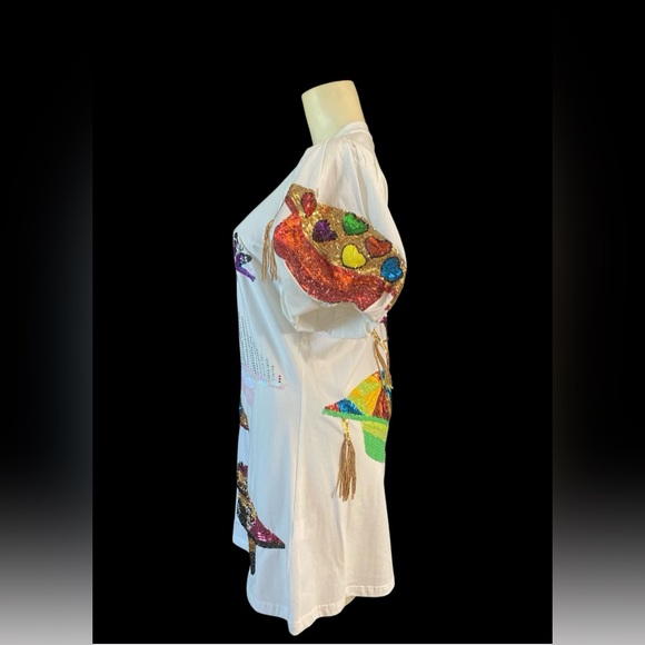 Queen of Sparkles sequin grad cap dress size small - Picture 14 of 16